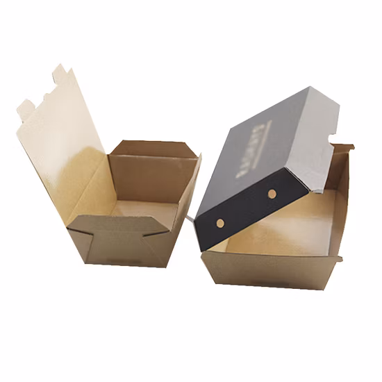 Disposable Food Packing Corrugated Paper Box for Hot Dog and Hamburger
