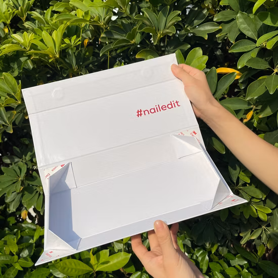 Double Flip Magnetic Christmas Scarf Packaging Collapsible Gift Box